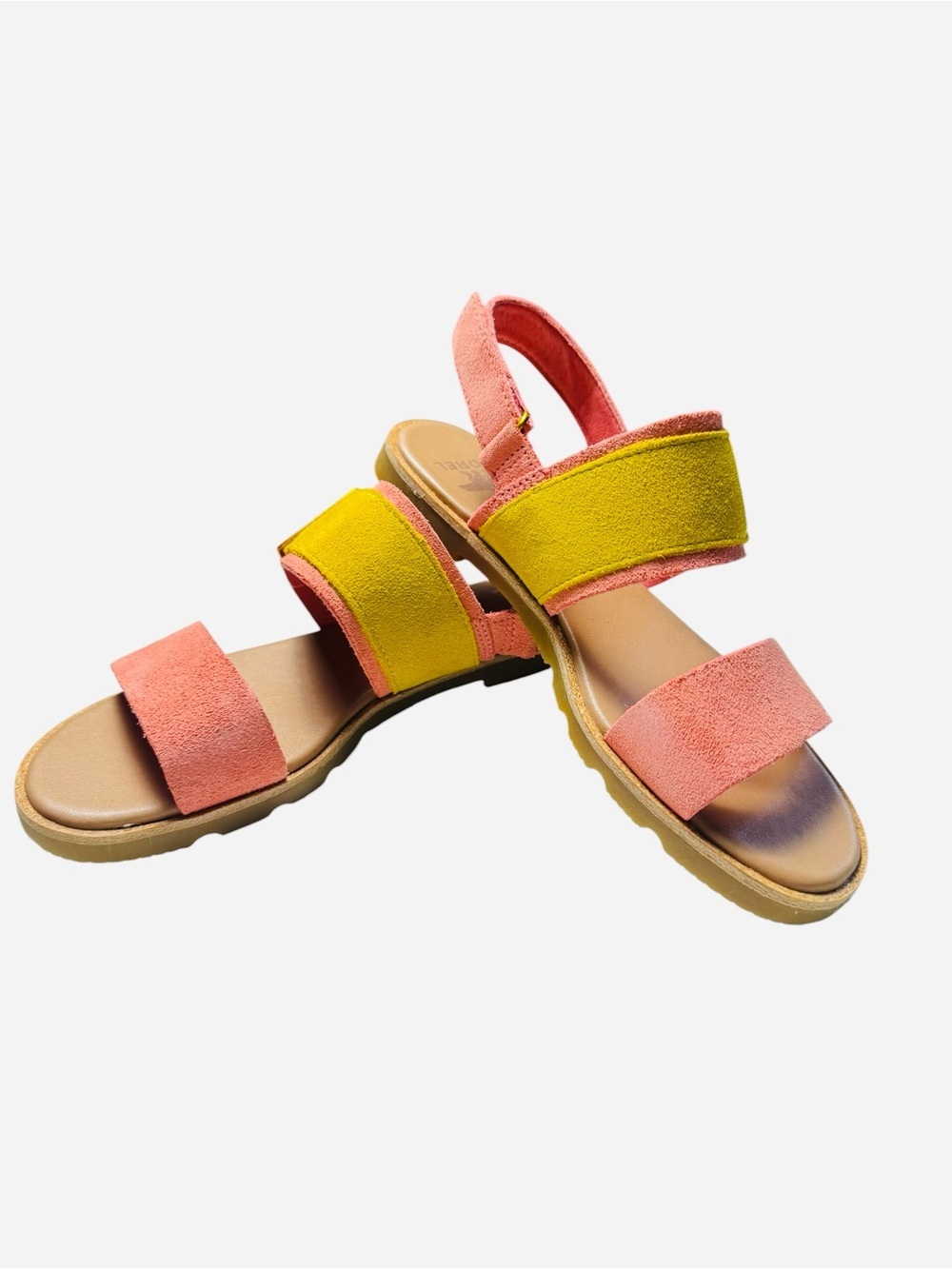 NWT New Sorel Ella III Slingback Flat Sandal In Coral Blossom Size 6 - Picture 2 of 9